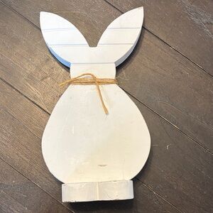 White Wooden Bunny Decor
